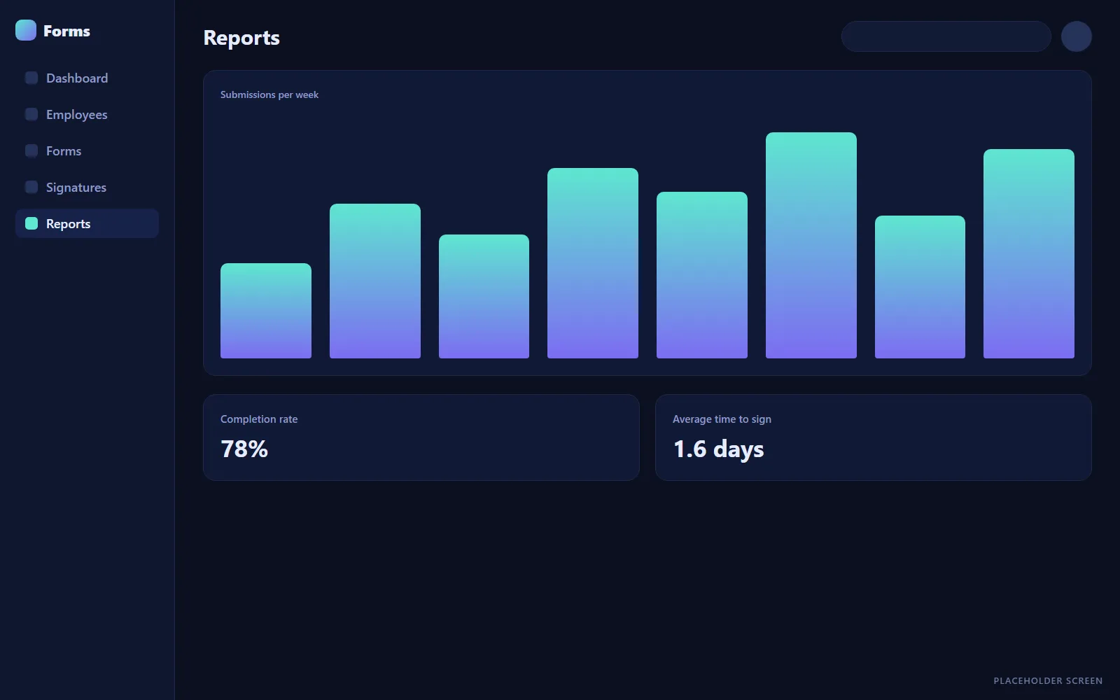 Placeholder for the progress reports