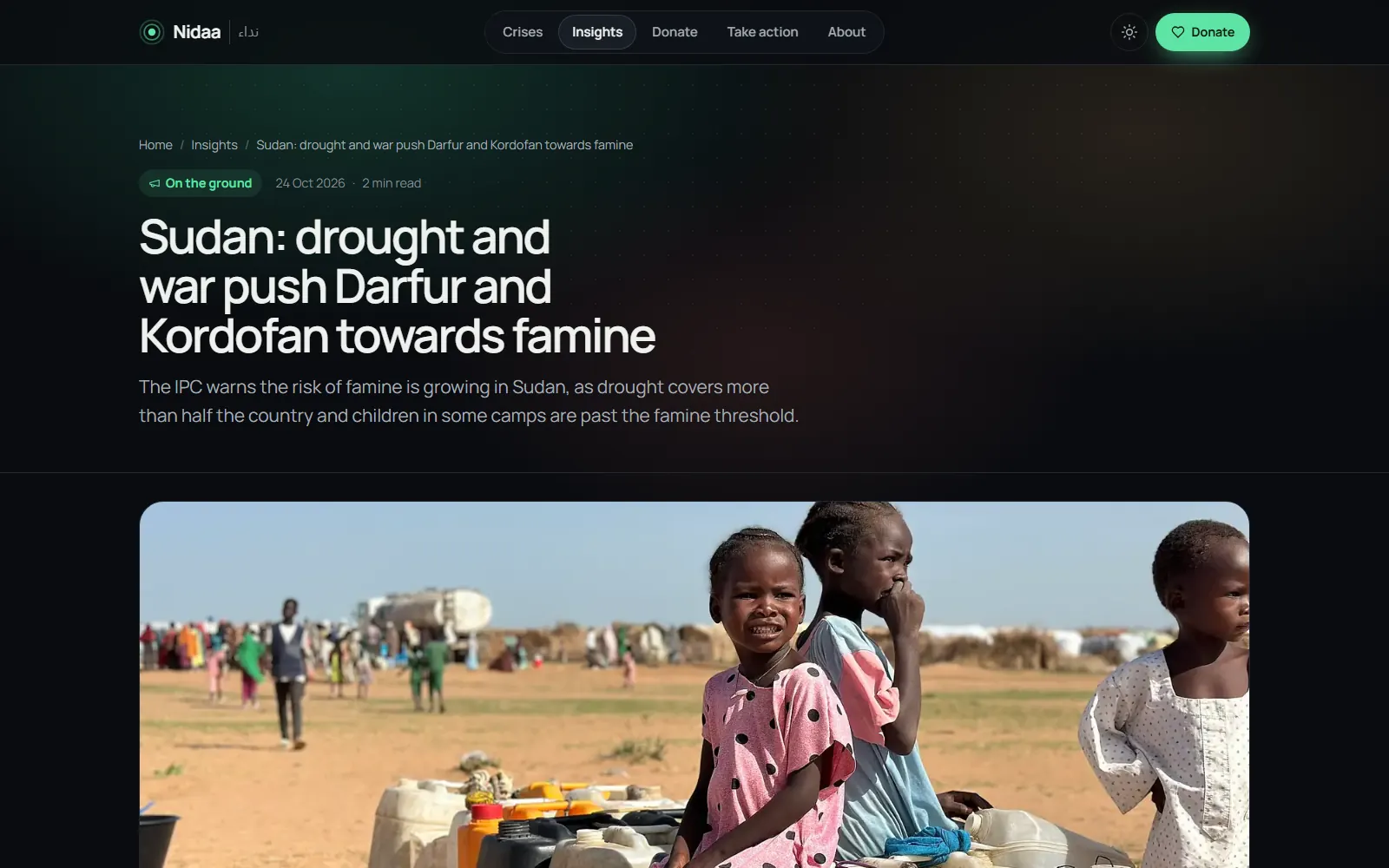 An Insights article with its credited cover photo