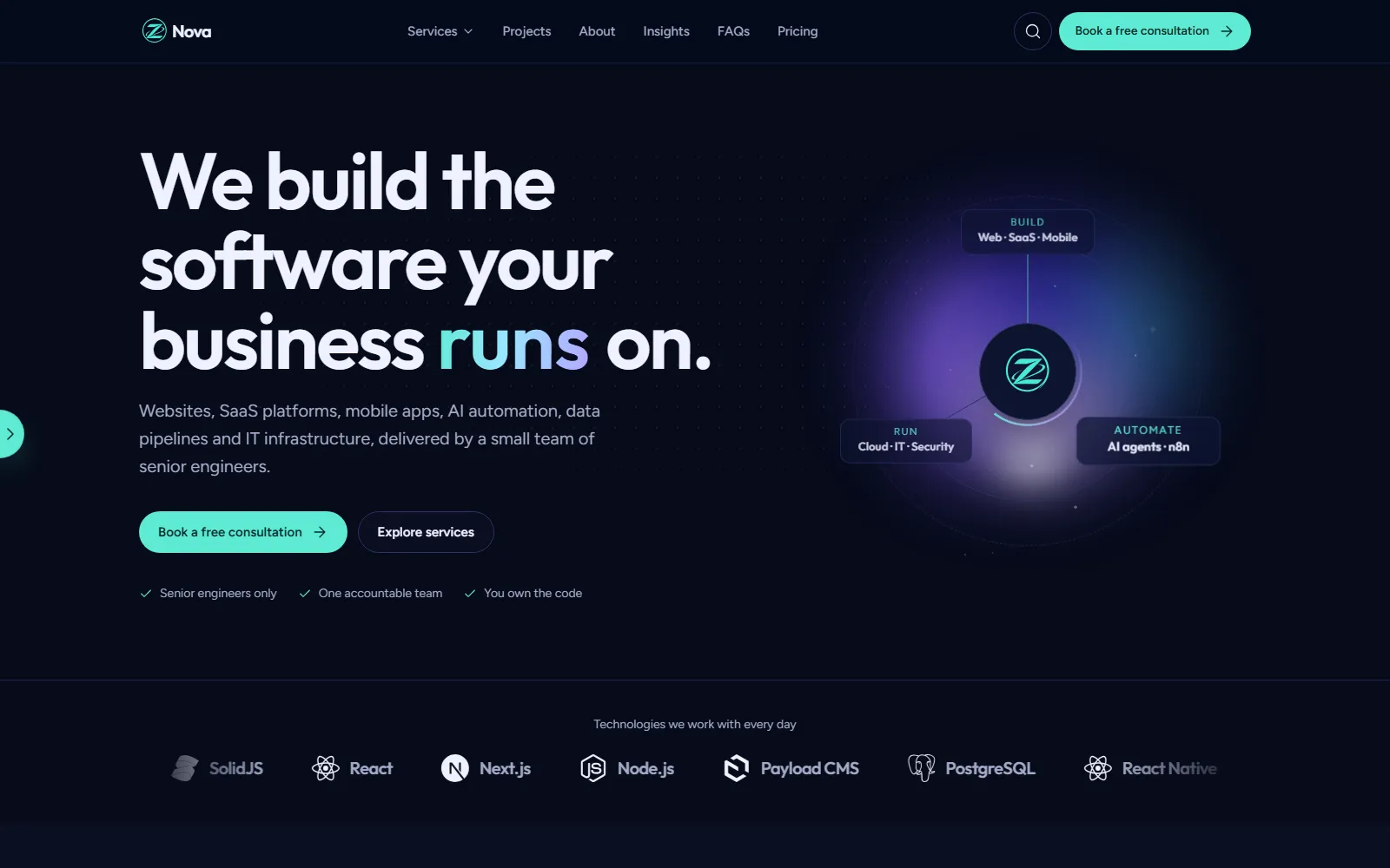 The ZNova home page
